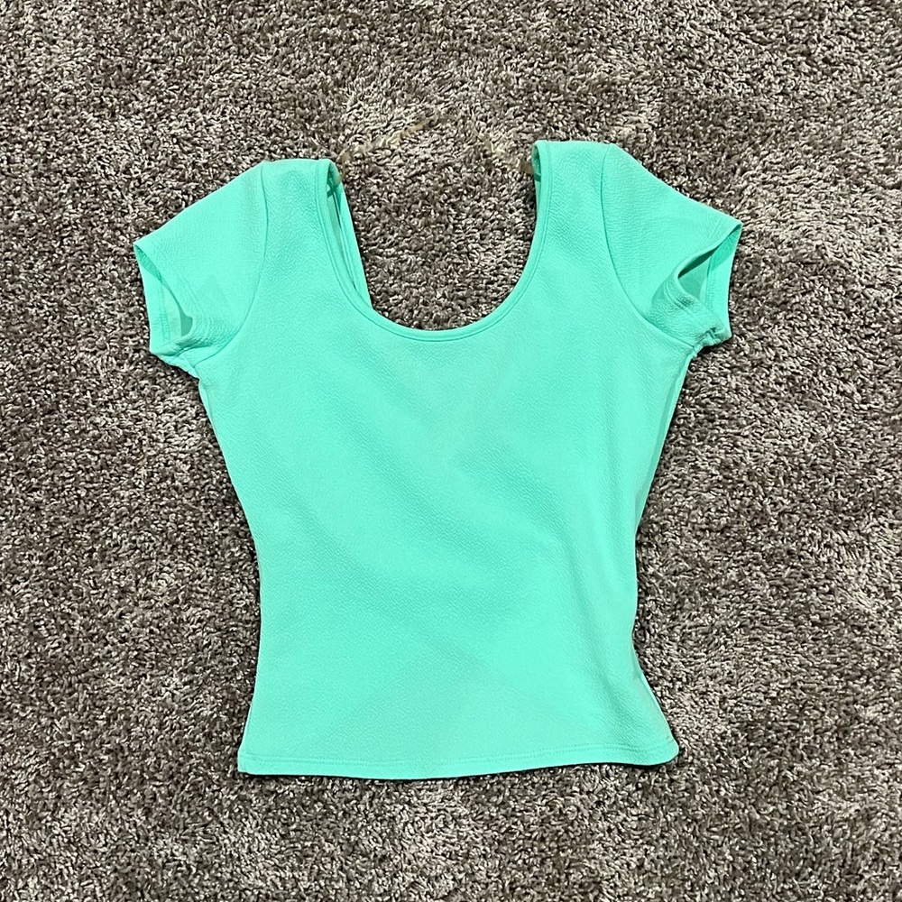 Material Girl Teal Crop Top